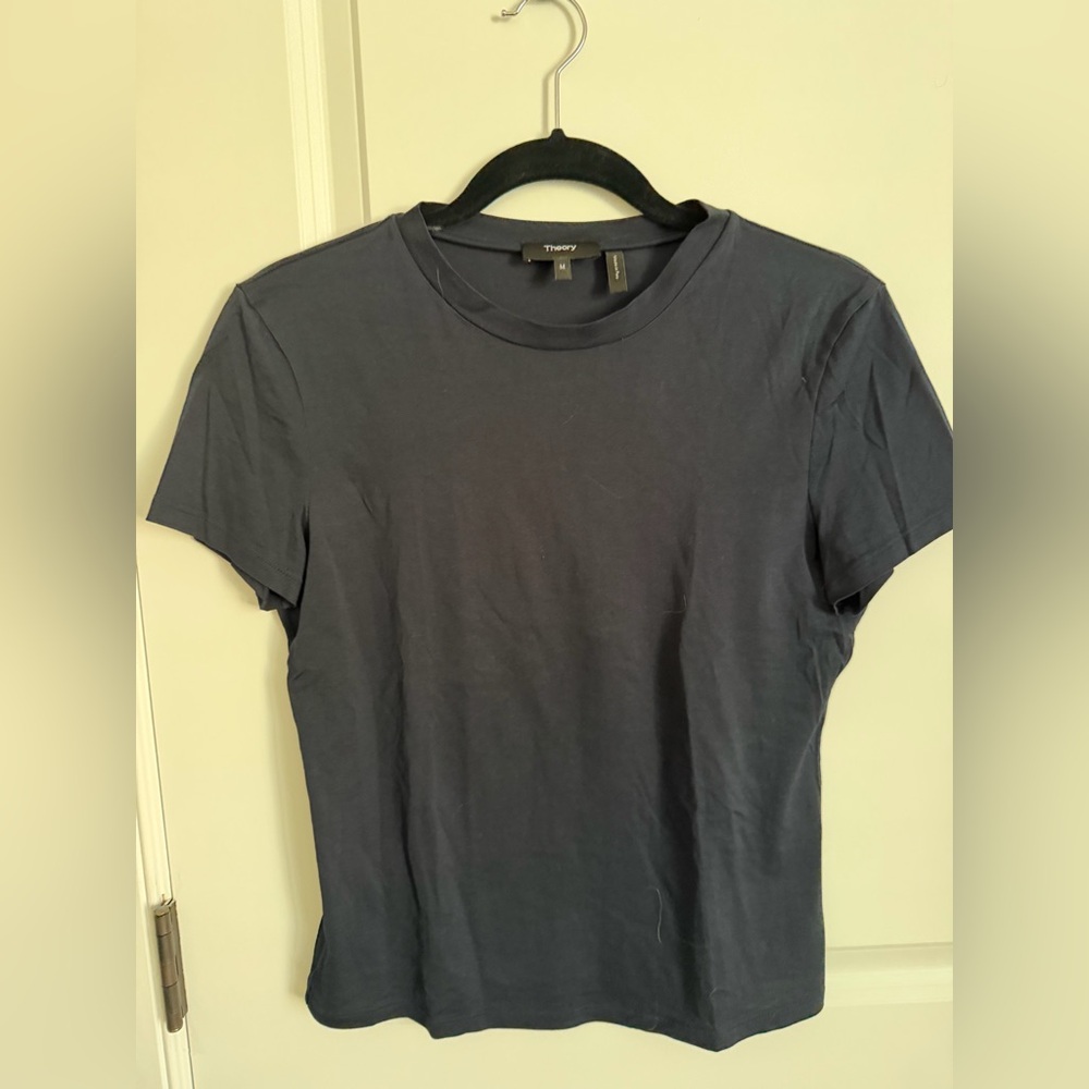 Theory Women's Dark Blue Short Sleeve Tee